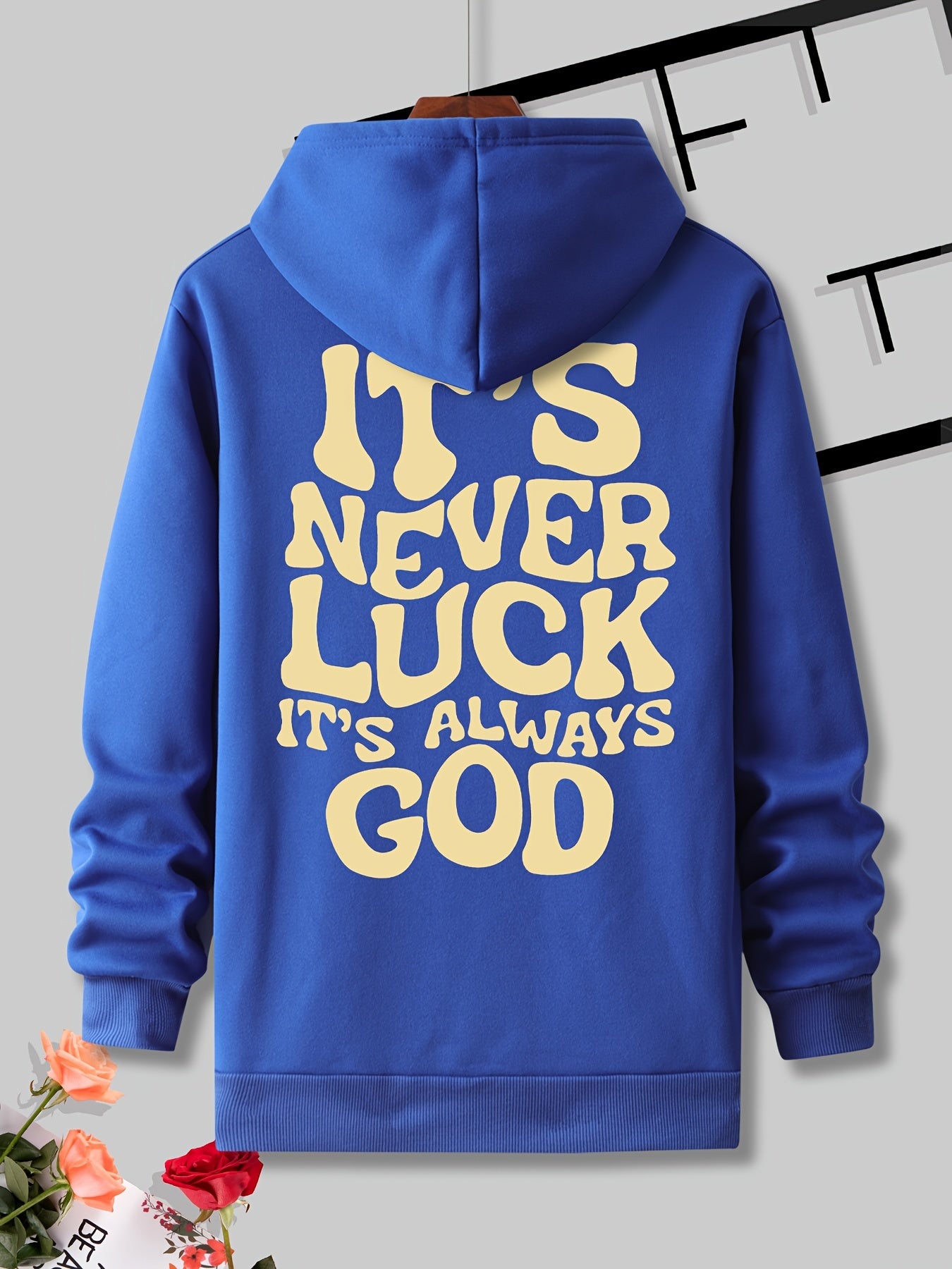 Print Hoodie - Casual Pullover Hooded Sweatshirt with Front Pocket for Men, Perfect for Spring and Fall Season