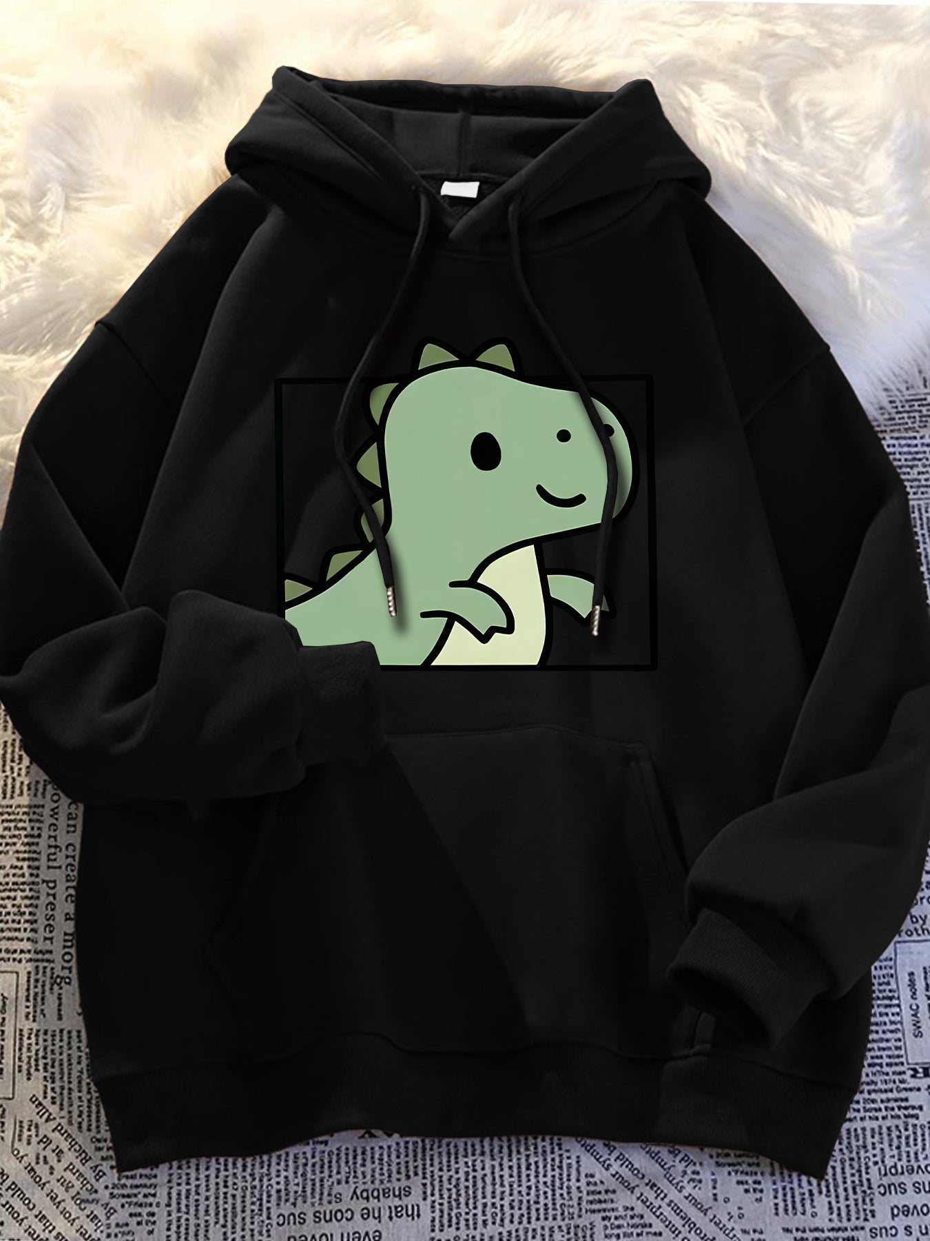 Hooded Sweatshirt, Casual, Dinosaur