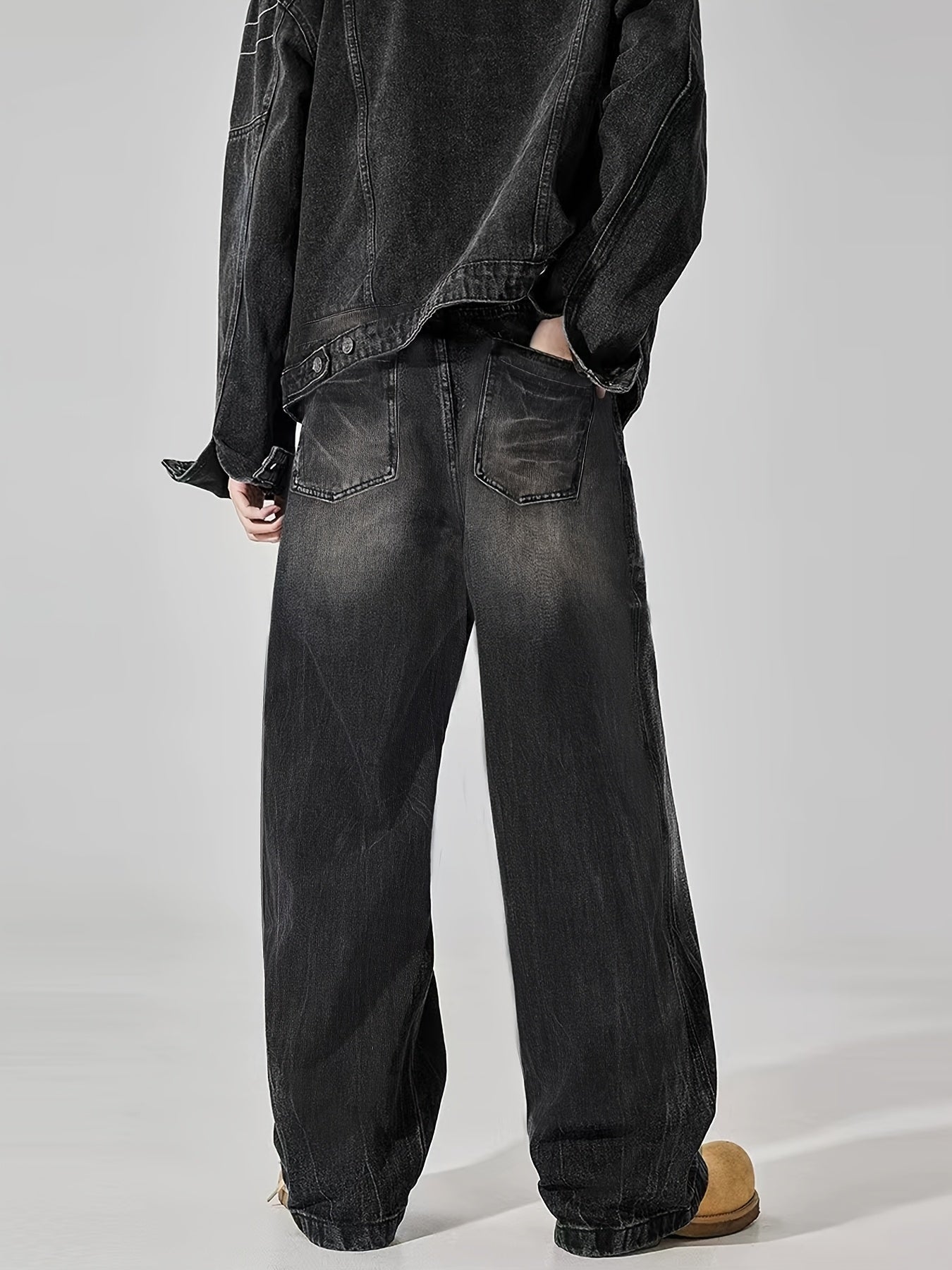 Men'S Spring\u002Fsummer American Loose Straight-leg Wide-leg Casual Jeans
