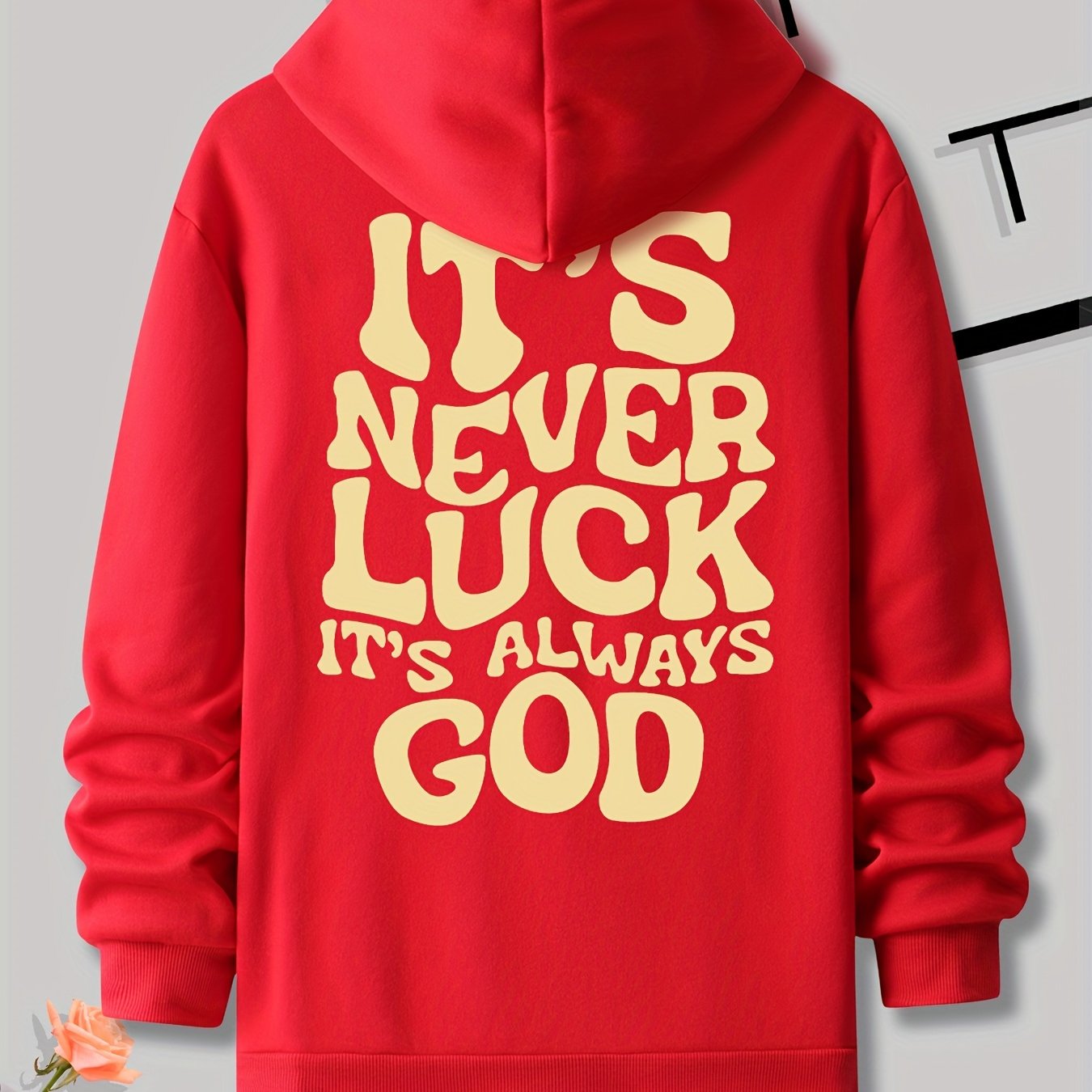 Print Hoodie - Casual Pullover Hooded Sweatshirt with Front Pocket for Men, Perfect for Spring and Fall Season