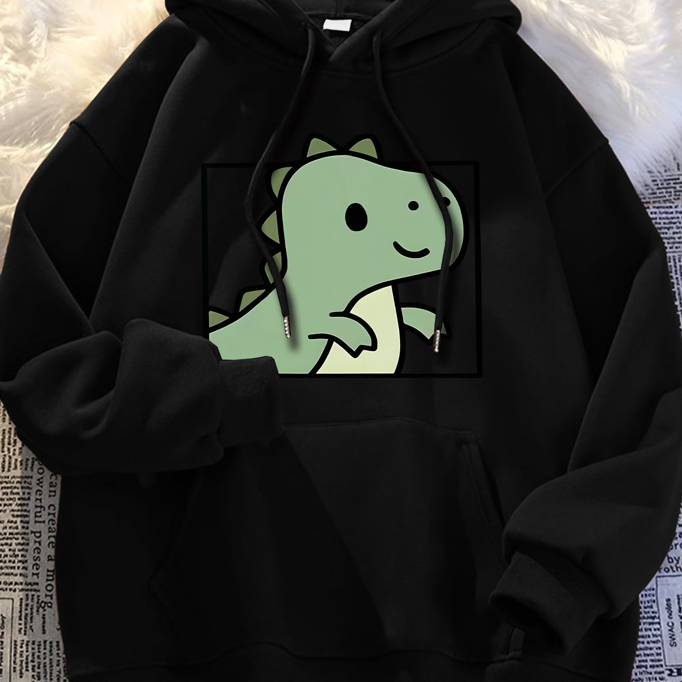 Hooded Sweatshirt, Casual, Dinosaur