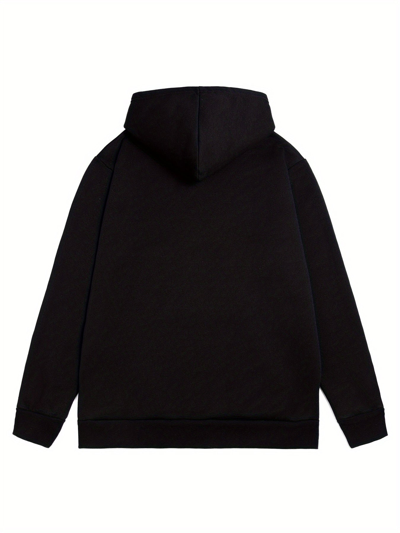 Men'S Black BOSTON EST 1997 Hoodie- Loose Fit Casual Pullover with Front Pocket, Machine Washable Autumn Winter Street Style Comfortable Hoodie