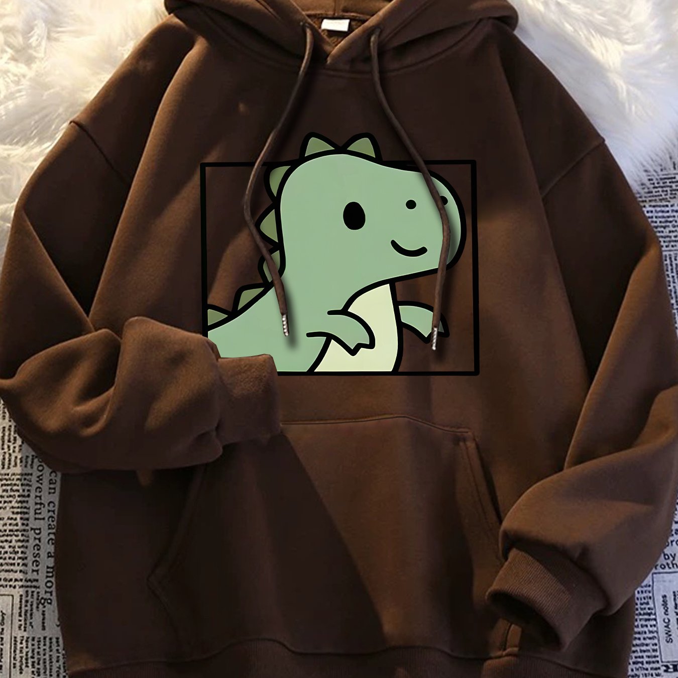 Hooded Sweatshirt, Casual, Dinosaur