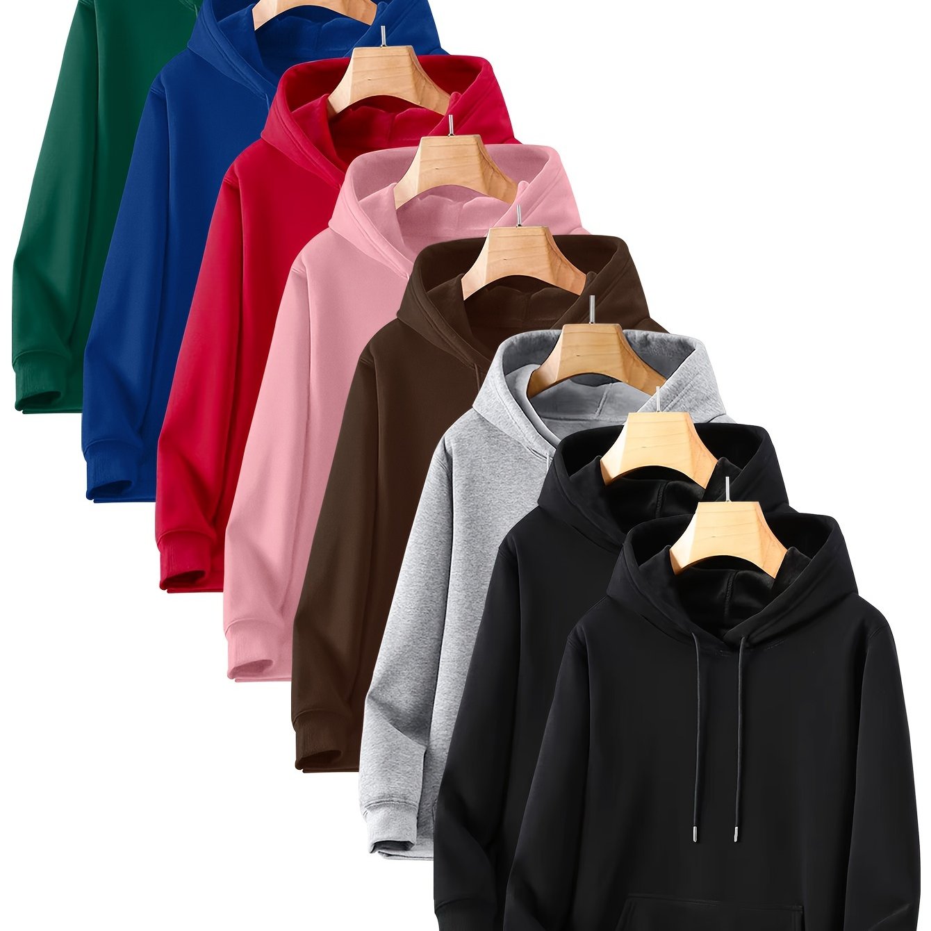 8 Counts Hooded Sweatshirt Men'S Light Version New Plus Velvet Men'S Casual Versatile Fashion Trendy Pullover Hoodie