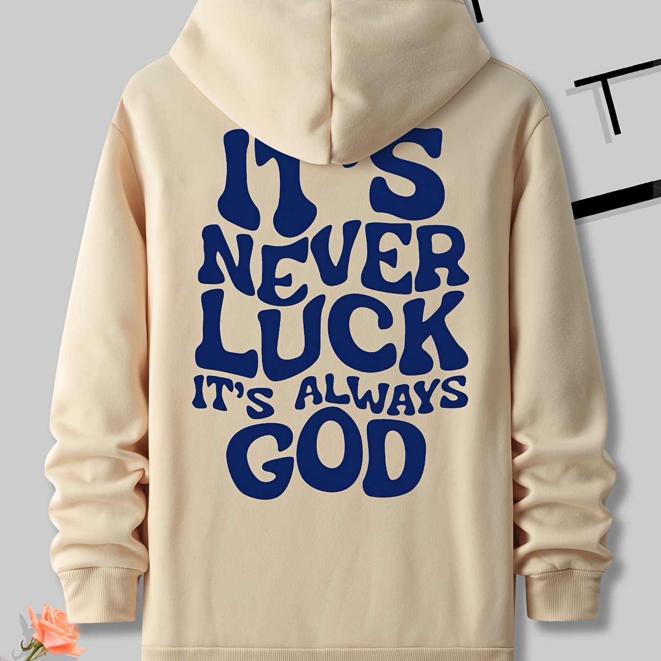 Print Hoodie - Casual Pullover Hooded Sweatshirt with Front Pocket for Men, Perfect for Spring and Fall Season