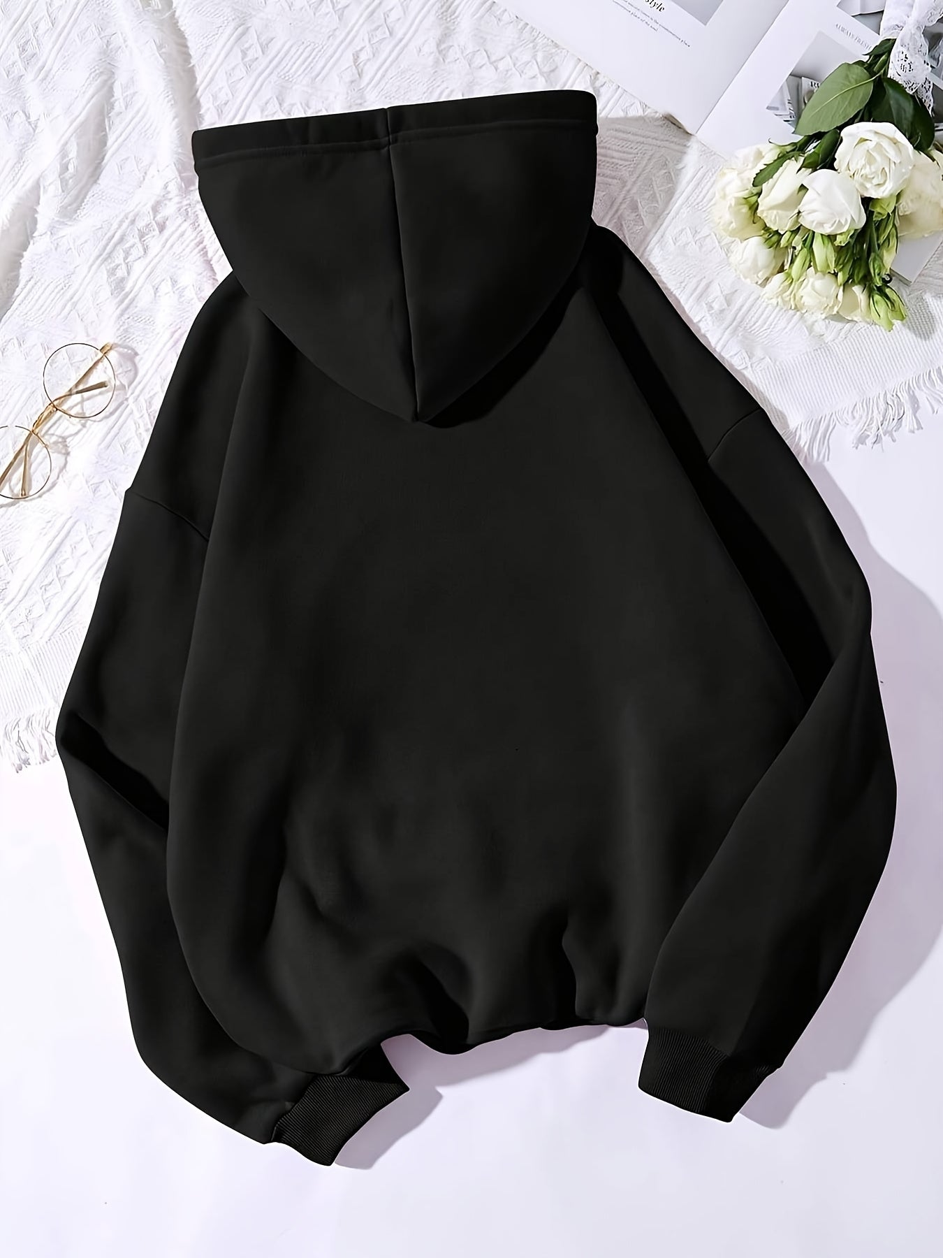 6 Sizes Available, Long Sleeve Hooded Sweatshirt with \